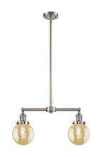 Innovations Lighting 209-SN-G208-6 - Beacon - 2 Light - 23 inch - Brushed Satin Nickel - Stem Hung - Island Light