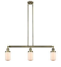  213-AB-G311 - Dover - 3 Light - 37 inch - Antique Brass - Stem Hung - Island Light