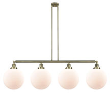  214-AB-G201-12 - Beacon - 4 Light - 56 inch - Antique Brass - Stem Hung - Island Light