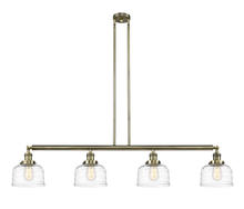  214-AB-G713 - Bell - 4 Light - 53 inch - Antique Brass - Stem Hung - Island Light