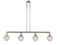  214-PN-G534-LED - Oxford - 4 Light - 52 inch - Polished Nickel - Stem Hung - Island Light