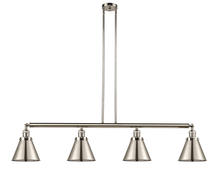  214-PN-M13-PN - Appalachian - 4 Light - 52 inch - Polished Nickel - Stem Hung - Island Light