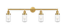  215-SG-G314-LED - Dover - 4 Light - 43 inch - Satin Gold - Bath Vanity Light