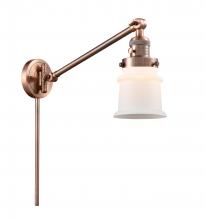  237-AC-G181S - Canton - 1 Light - 8 inch - Antique Copper - Swing Arm