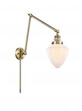  238-AB-G661-7 - Bullet - 1 Light - 7 inch - Antique Brass - Swing Arm