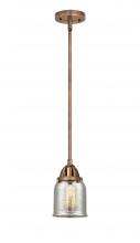  288-1S-AC-G58 - Bell - 1 Light - 5 inch - Antique Copper - Cord hung - Mini Pendant