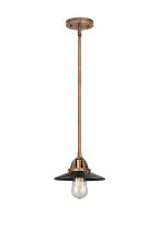 Innovations Lighting 288-1S-AC-M6-BK-LED - Railroad - 1 Light - 8 inch - Antique Copper - Cord hung - Mini Pendant