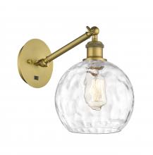 Innovations Lighting 317-1W-BB-G1215-8-LED - Athens Water Glass - 1 Light - 8 inch - Brushed Brass - Sconce