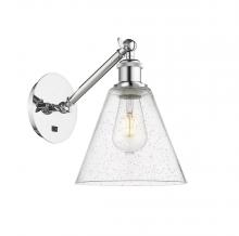 Innovations Lighting 317-1W-PC-GBC-84 - Berkshire - 1 Light - 8 inch - Polished Chrome - Sconce