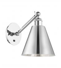  317-1W-PC-MBC-8-PC-LED - Berkshire - 1 Light - 8 inch - Polished Chrome - Sconce