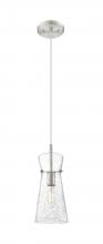  385-1P-SN-G385-6CL - Nicole - 1 Light - 8 inch - Brushed Satin Nickel - Cord hung - Pendant