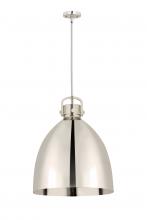  410-1SL-PN-M412-18PN - Newton Sphere - 1 Light - 18 inch - Polished Nickel - Pendant