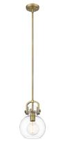  410-1SS-BB-G410-8CL - Newton Sphere - 1 Light - 8 inch - Brushed Brass - Mini Pendant