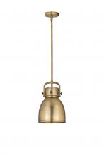  410-1SS-BB-M412-8BB - Newton Bell - 1 Light - 8 inch - Brushed Brass - Mini Pendant