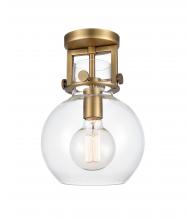  411-1F-BB-G410-8CL - Newton Sphere - 1 Light - 8 inch - Brushed Brass - Flush Mount