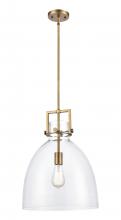  411-1SL-BB-G412-14CL - Newton Bell - 1 Light - 14 inch - Brushed Brass - Pendant