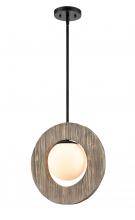  440-1S-BK-W - Maverick - 1 Light - 14 inch - Matte Black - Cord hung - Pendant