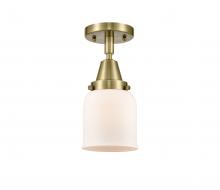  447-1C-AB-G51 - Bell - 1 Light - 5 inch - Antique Brass - Flush Mount