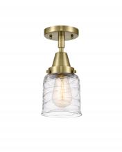  447-1C-AB-G513 - Bell - 1 Light - 5 inch - Antique Brass - Flush Mount