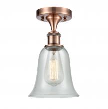  516-1C-AC-G2812 - Hanover - 1 Light - 6 inch - Antique Copper - Semi-Flush Mount