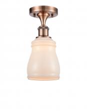  516-1C-AC-G391 - Ellery - 1 Light - 5 inch - Antique Copper - Semi-Flush Mount