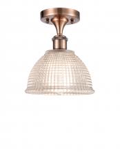  516-1C-AC-G422 - Arietta - 1 Light - 8 inch - Antique Copper - Semi-Flush Mount