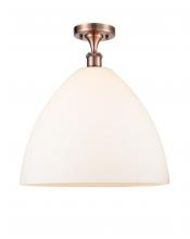  516-1C-AC-GBD-161 - Bristol - 1 Light - 16 inch - Antique Copper - Semi-Flush Mount