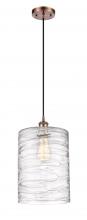 Innovations Lighting 516-1P-AC-G1113-L-LED - Cobbleskill - 1 Light - 9 inch - Antique Copper - Cord hung - Mini Pendant