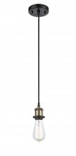 Innovations Lighting 516-1P-BAB-LED - Bare Bulb - 1 Light - 5 inch - Black Antique Brass - Cord hung - Mini Pendant