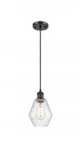 Innovations Lighting 516-1P-BK-G654-6-LED - Cindyrella - 1 Light - 6 inch - Matte Black - Cord hung - Mini Pendant