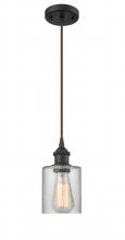  516-1P-OB-G112 - Cobbleskill - 1 Light - 5 inch - Oil Rubbed Bronze - Cord hung - Mini Pendant