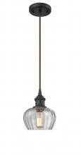  516-1P-OB-G92 - Fenton - 1 Light - 7 inch - Oil Rubbed Bronze - Cord hung - Mini Pendant