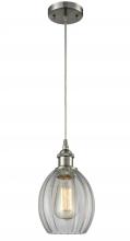  516-1P-SN-G82 - Eaton - 1 Light - 6 inch - Brushed Satin Nickel - Cord hung - Mini Pendant