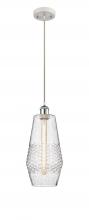  516-1P-WPC-G684-7-LED - Windham - 1 Light - 7 inch - White Polished Chrome - Cord hung - Mini Pendant