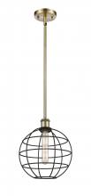  516-1S-AB-CE-10-BK - Lake Placid - 1 Light - 10 inch - Antique Brass - Mini Pendant