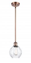  516-1S-AC-G362 - Waverly - 1 Light - 6 inch - Antique Copper - Mini Pendant