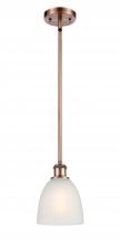  516-1S-AC-G381 - Castile - 1 Light - 6 inch - Antique Copper - Mini Pendant