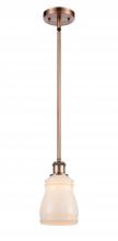  516-1S-AC-G391 - Ellery - 1 Light - 5 inch - Antique Copper - Mini Pendant