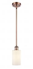  516-1S-AC-G801 - Clymer - 1 Light - 4 inch - Antique Copper - Mini Pendant