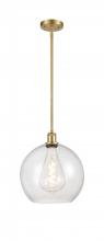 Innovations Lighting 516-1S-SG-G124-12-LED - Athens - 1 Light - 12 inch - Satin Gold - Mini Pendant