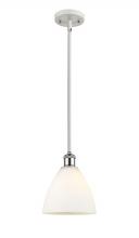 Innovations Lighting 516-1S-WPC-GBD-751-LED - Bristol - 1 Light - 8 inch - White Polished Chrome - Mini Pendant