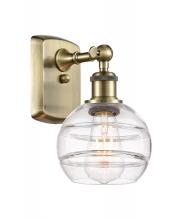  516-1W-AB-G556-6CL - Rochester - 1 Light - 6 inch - Antique Brass - Sconce