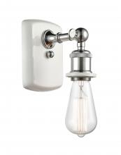 Innovations Lighting 516-1W-WPC-LED - Bare Bulb - 1 Light - 5 inch - White Polished Chrome - Sconce