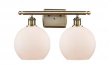 Innovations Lighting 516-2W-AB-G121 - Athens - 2 Light - 18 inch - Antique Brass - Bath Vanity Light