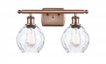  516-2W-AC-G362 - Waverly - 2 Light - 16 inch - Antique Copper - Bath Vanity Light