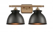  516-2W-BB-M14-BK - Adirondack - 2 Light - 18 inch - Brushed Brass - Bath Vanity Light