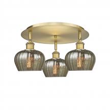  516-3C-BB-G96 - Fenton - 3 Light - 18 inch - Brushed Brass - Flush Mount