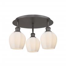  516-3C-OB-G461-6 - Norfolk - 3 Light - 18 inch - Oil Rubbed Bronze - Flush Mount