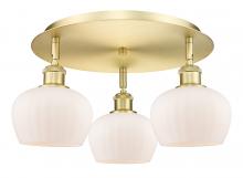  516-3C-SG-G91 - Fenton - 3 Light - 18 inch - Satin Gold - Flush Mount