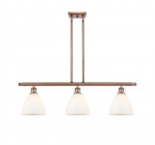  516-3I-AC-GBD-751 - Bristol - 3 Light - 36 inch - Antique Copper - Cord hung - Island Light